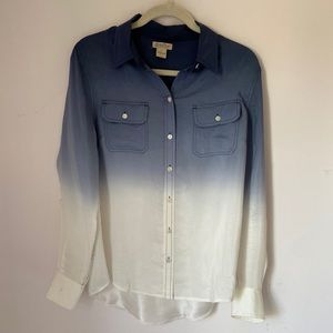 Lucky Brand Silk Ombré Dress Shirt